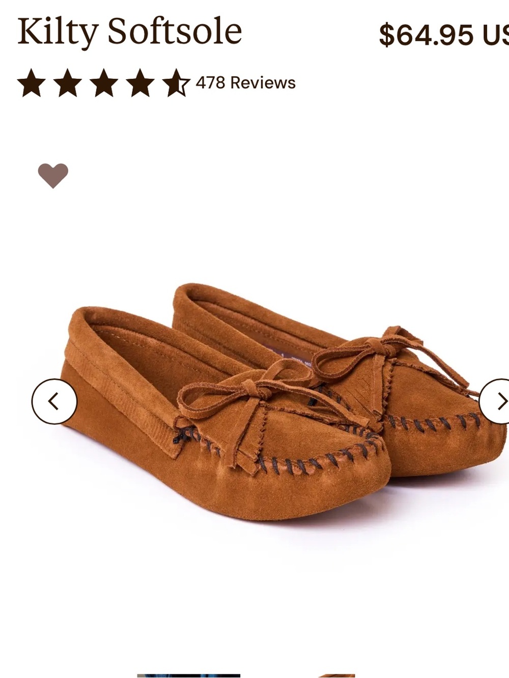 Minnetonka women’s size 8 Kilty Softsole Moccasins - Brown never worn